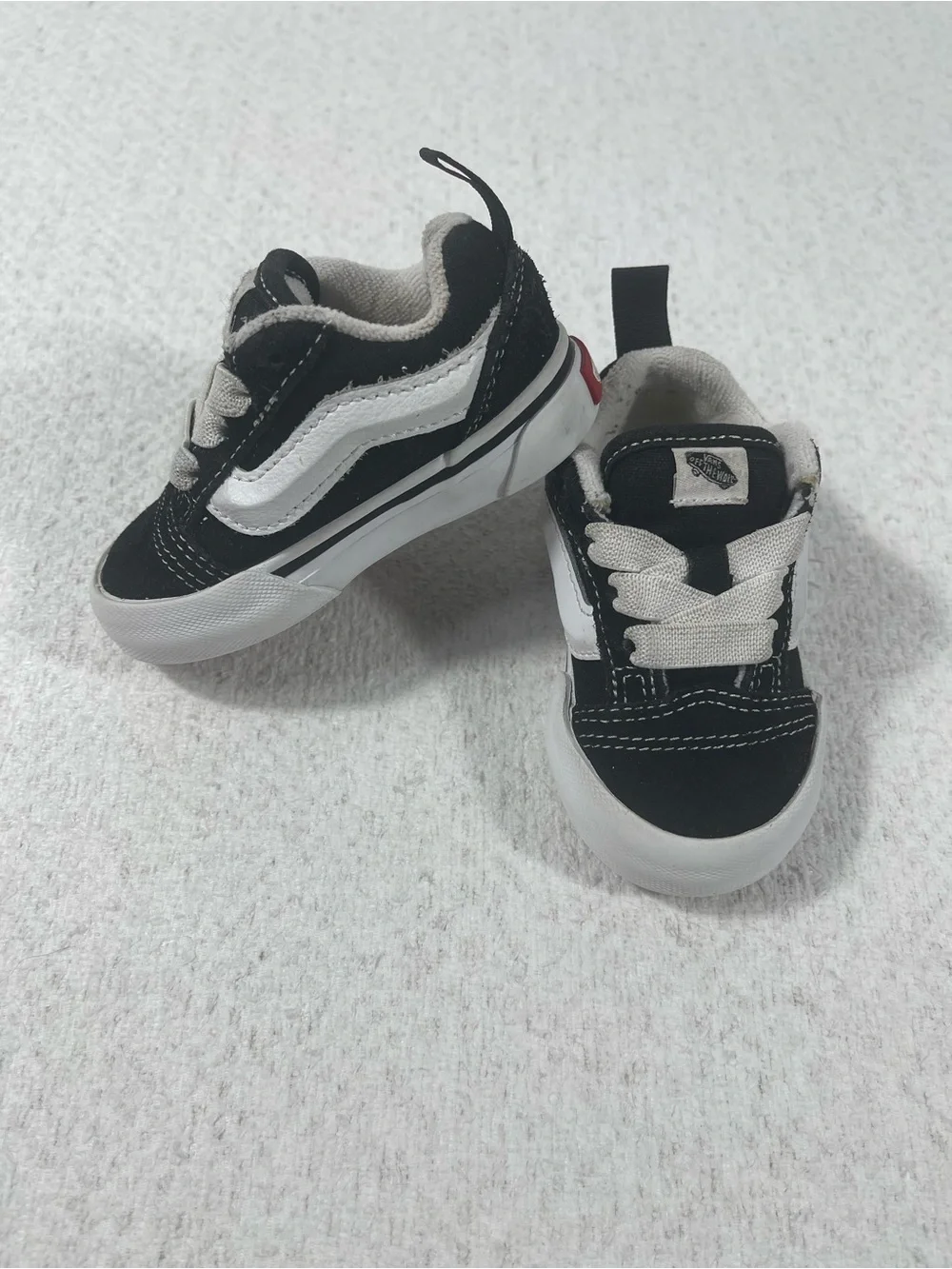VANS Old Skool Unisex Toddlers Sneaker Black/White Suede Low Top Sz 4.0 SKU#0425